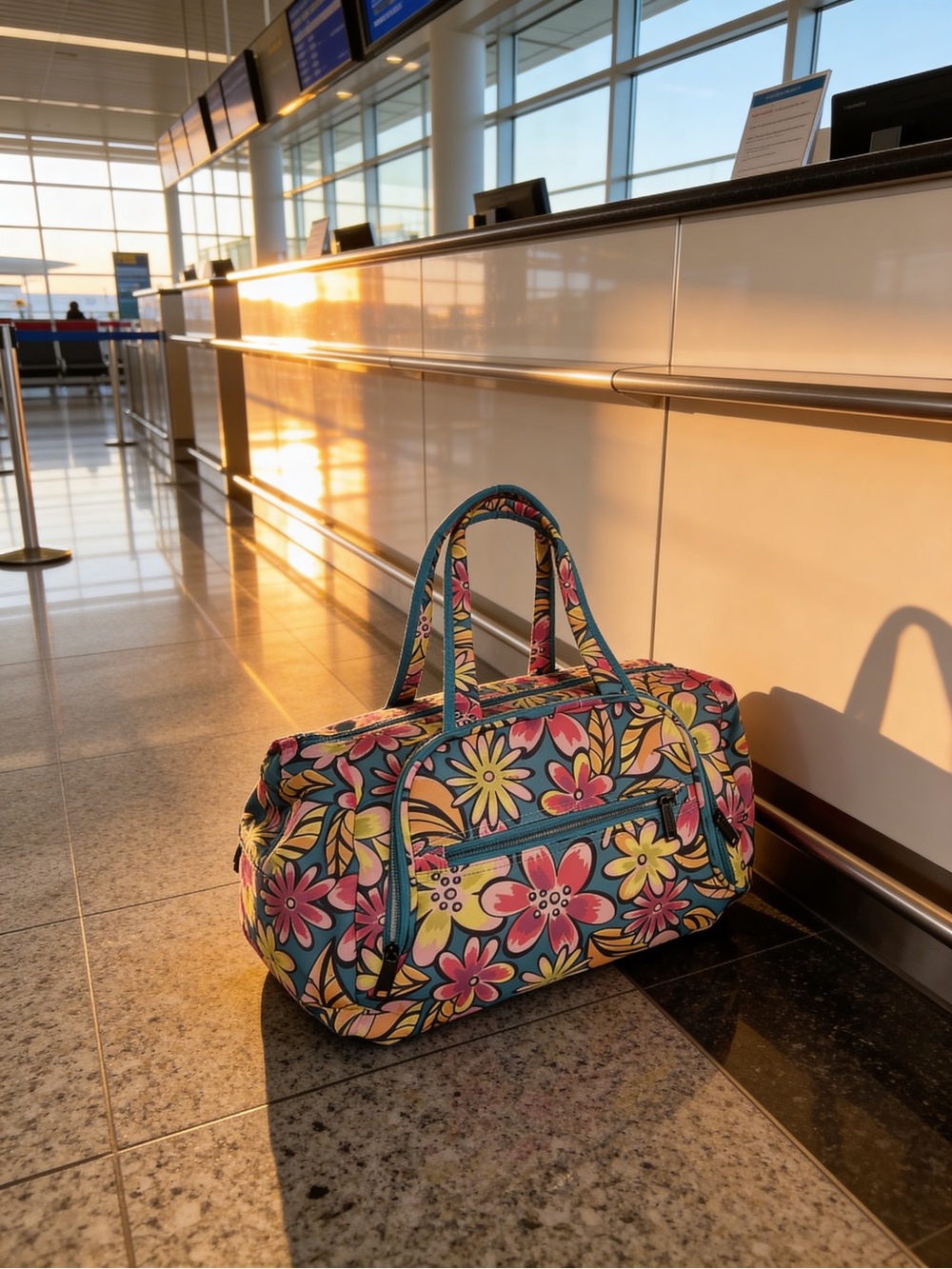 IT Luggage Floral  Weekender Duffel Bag - Green Meadow